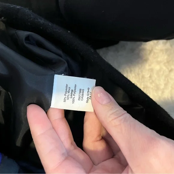 J. Crew Black Wool Peacoat with Gold Buttons - Picture 3 of 5